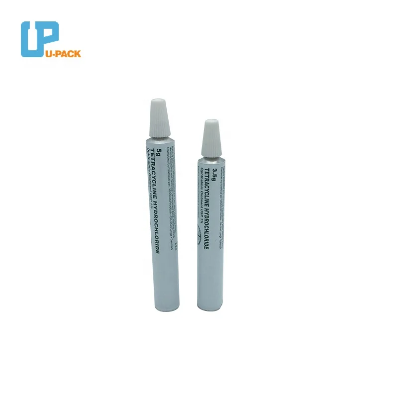 Plastic needle nose nozzle empty ointment aluminum collapsible packaging tube