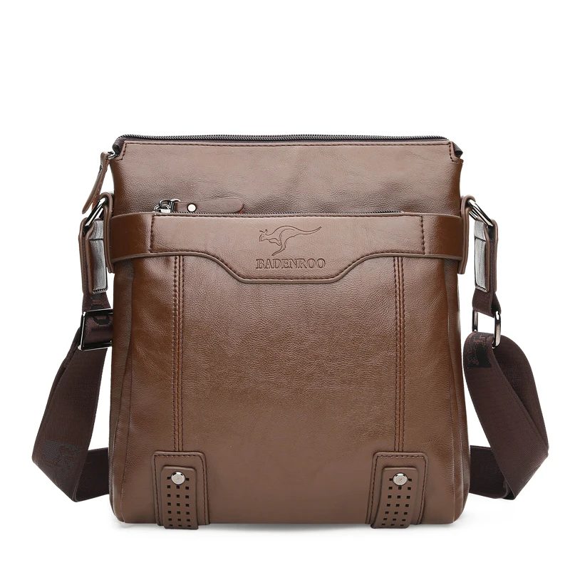 Hot selling leisure sports stylish shoulder custom men cross body bag PU leather messenger bags for men