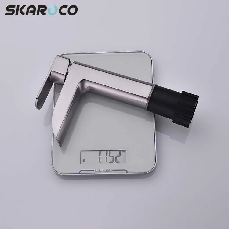 
Trade Assurance Modern Bathroom Brushed One Way Single Handle Basin Faucet Mixer Tap 