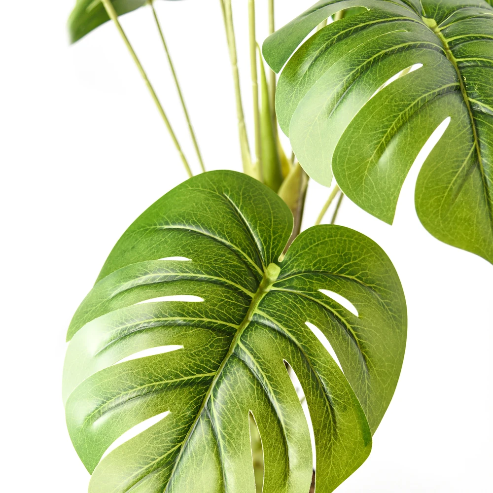 PEVA material 60cm 90cm high outdoor indoor decor artificial monstera leaves tree