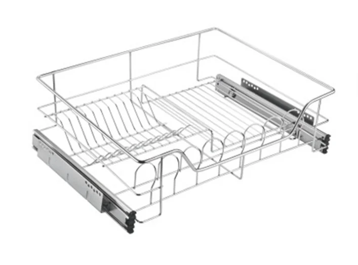 Functional Kitchen Stainless Steel Drawer Basket  for Base Cabinet Storage System Dish and Bowl Rack