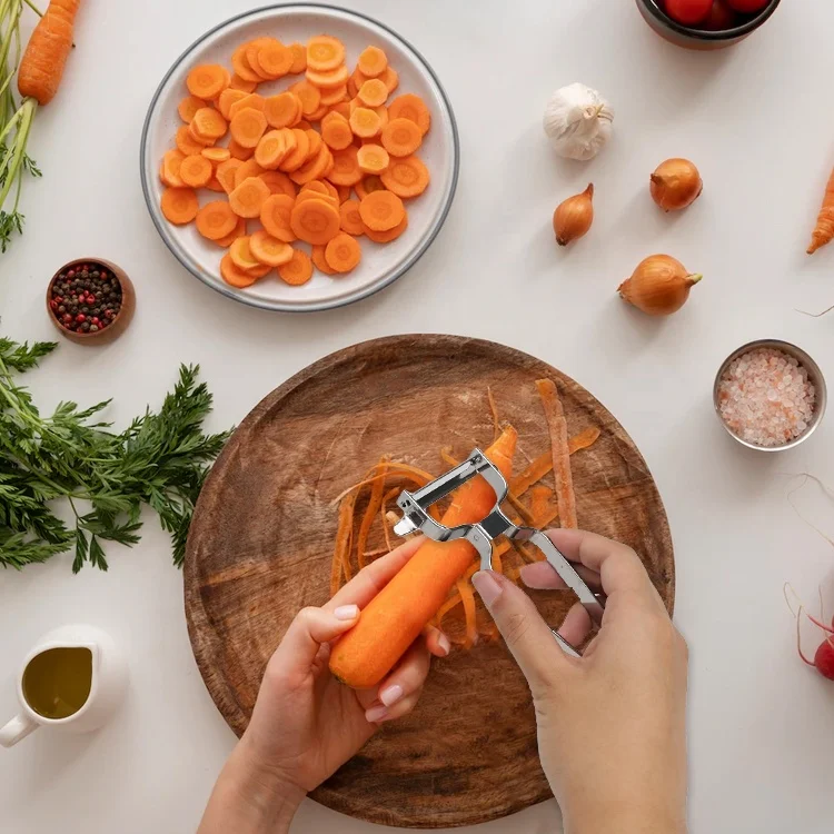 Gloway Custom Manufacturer Kitchen Gadget Tools Y Peeler Stainless Steel Vegetable Peeler For Veggie Potato Carrot Cucumber