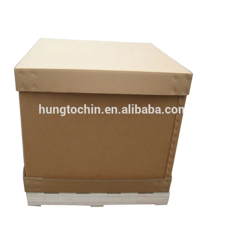 Heavy duty high strong cardboard pallet collapsible freight shipping box for sea