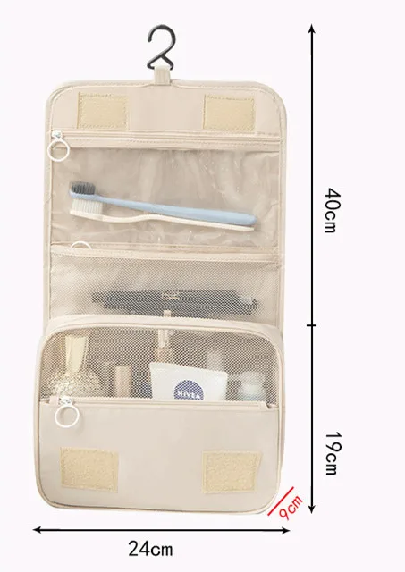 Large Capacity Toiletry Bag Travel Bag with Hanging Hook for Men and Women Travel Bag Organiser