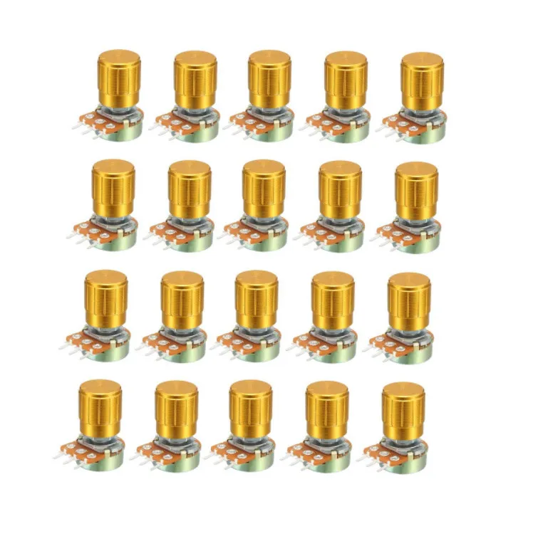 3 Pin Wh148 1k 5k 10k 50k 100k 250k 500k Multiple Models Rotary Knob