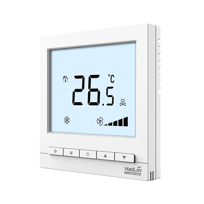 HaiLin 4 Pipe FCU Thermostat 220V On/Off Valve  Temperature Controller OEM