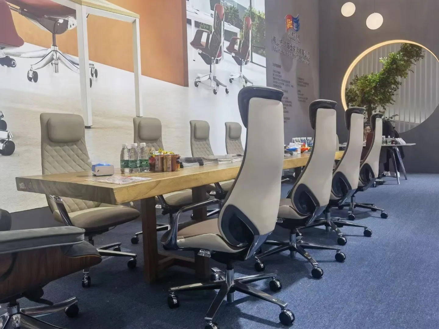 Commercial Furniture High Back Genuine Leather office chair with Luxury Design cadeira escritorio