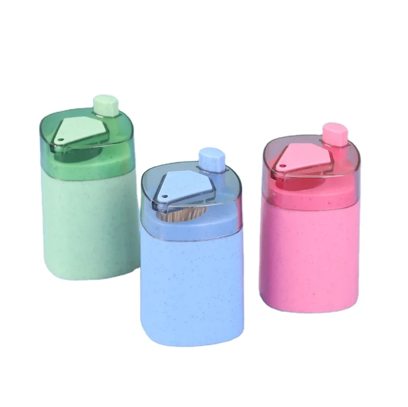 2024 hot sell new design wholesale household living room dining room press type toothpick holder toothpick storage box