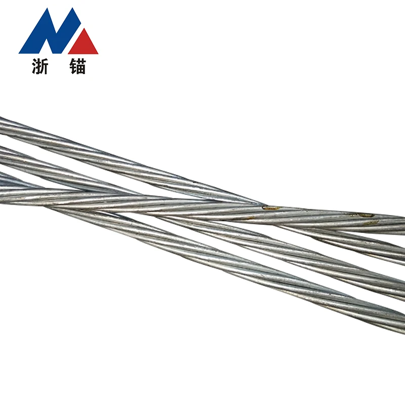 15.2mm 15.7mm unbonded galvanized high stensile pc wire strand railway construction
