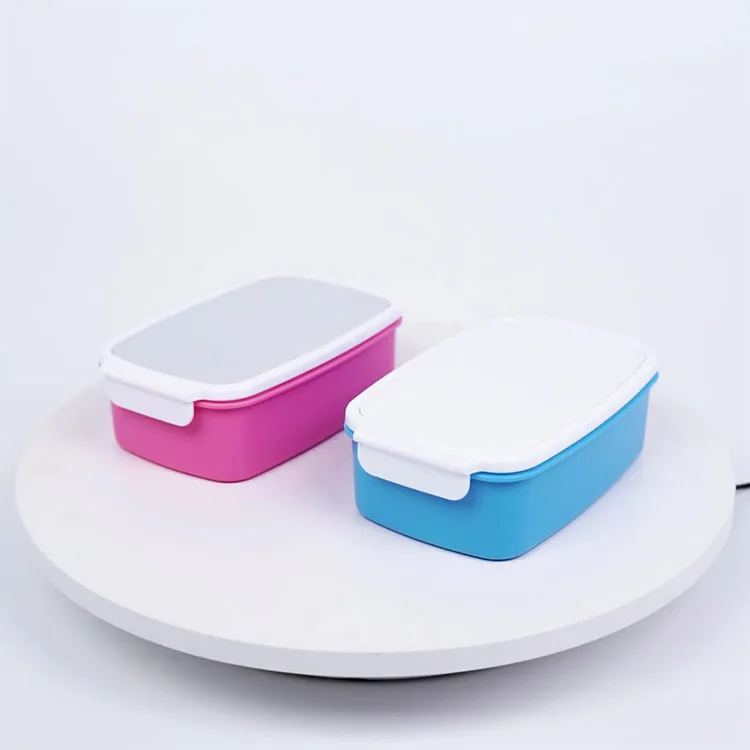 Bpa Free Sublimation Lunch Box Paste Aluminium Sheet Food Grade Plastic Lunch Box 2 Colours Available