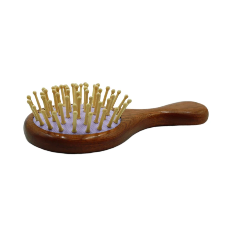 Custom Logo Hair Brush Nature Wooden Anti-Static Detangle Brush Hair Scalp Massage Comb Air Cushion Styling Tools for Women Men