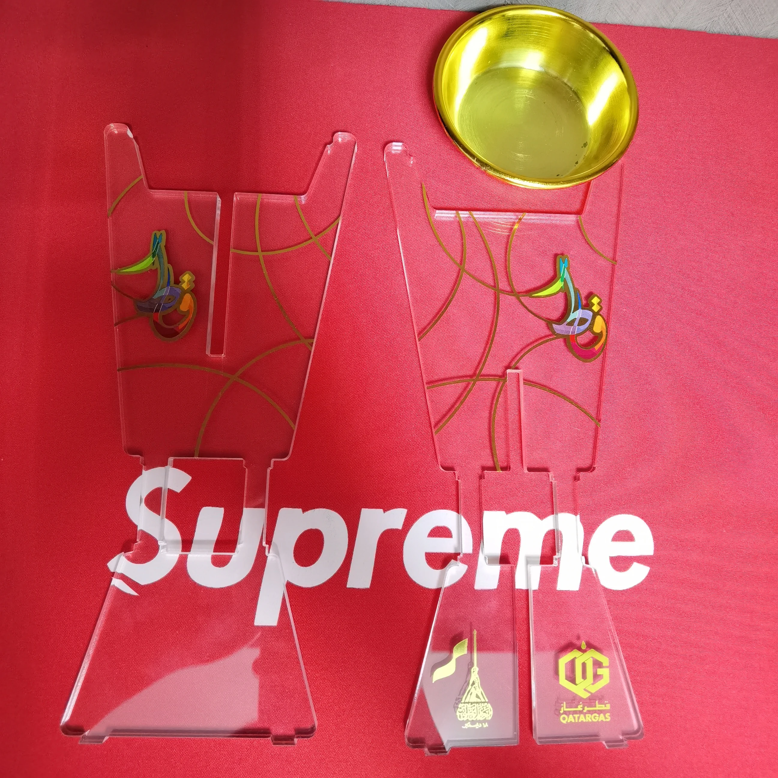  Best Selling New Design Assemble Set Metal Charcoal Plate Arabic Religion Antique PromGift Transparent Acrylic Incense