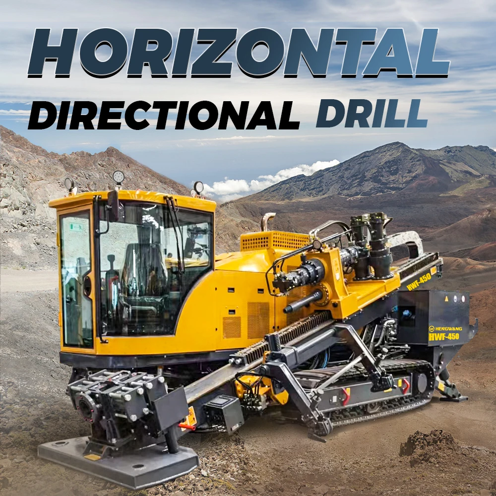 450KN Chinese Brand Hengwang New Horizontal Directional Drilling Rig HDD HWF460 with Cummins Engine