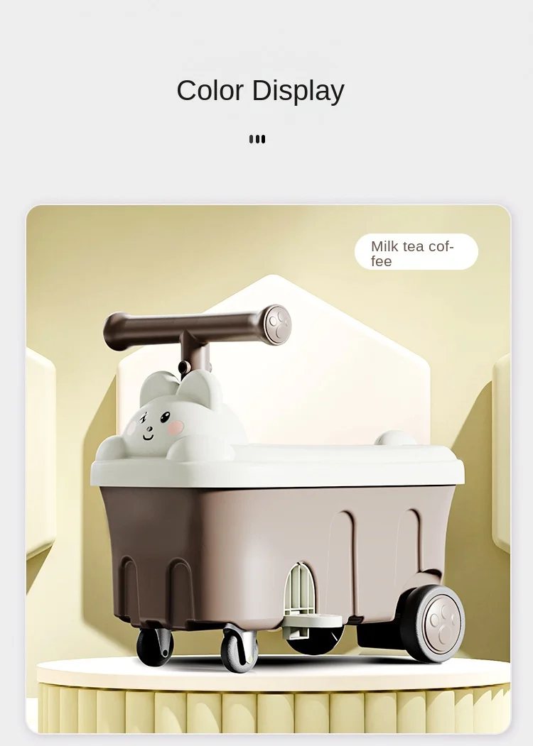 New baby scooter four wheels can sit human boy and girl baby sliding trolley storage box yo-yo scooter sliding scooter