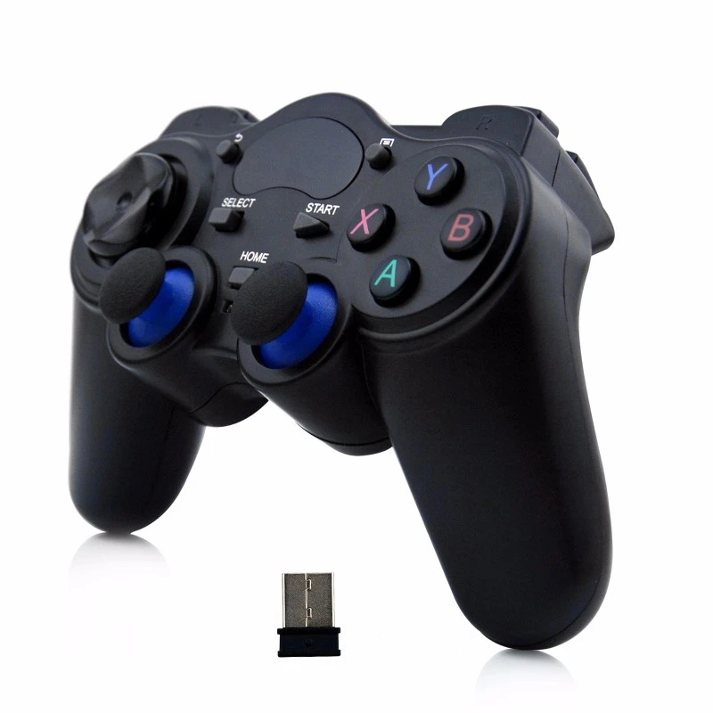 2.4G Game Controller Wireless Gamepad Joystick For PS3 Android TV Box Analog Sticks with OTG Adapters USB Receivers d40