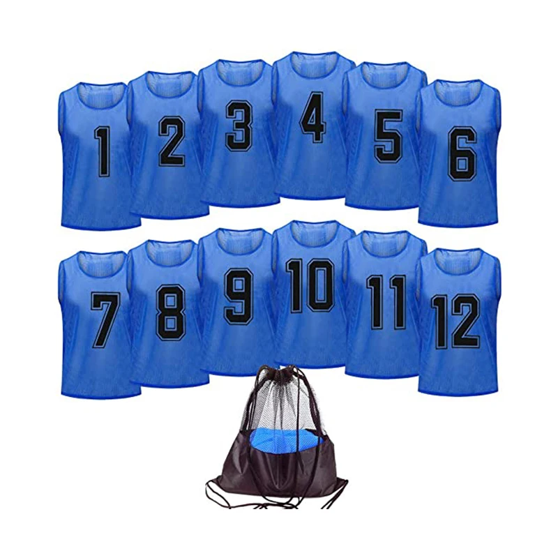 Cheap Custom logo sports training vest number adult soccer bibs