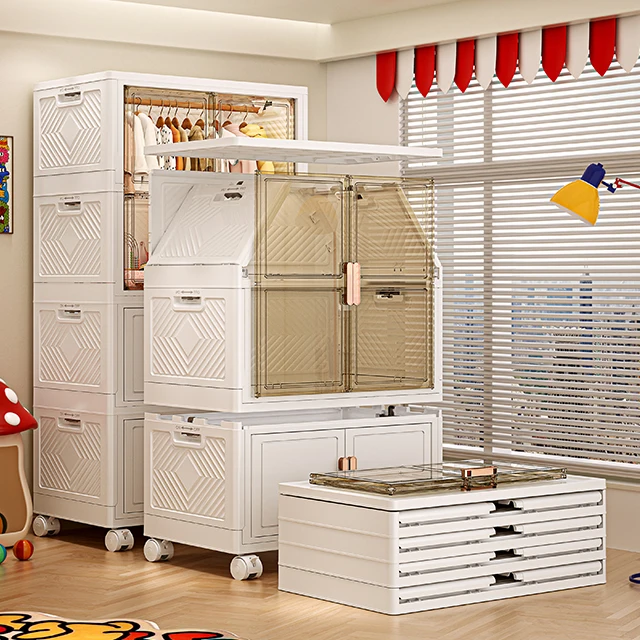 Factory Price Wardrobe Standing Design Foldability Plastic Wardrobes  Portable Closet Wardrobe For Bedroom Clothes Storage