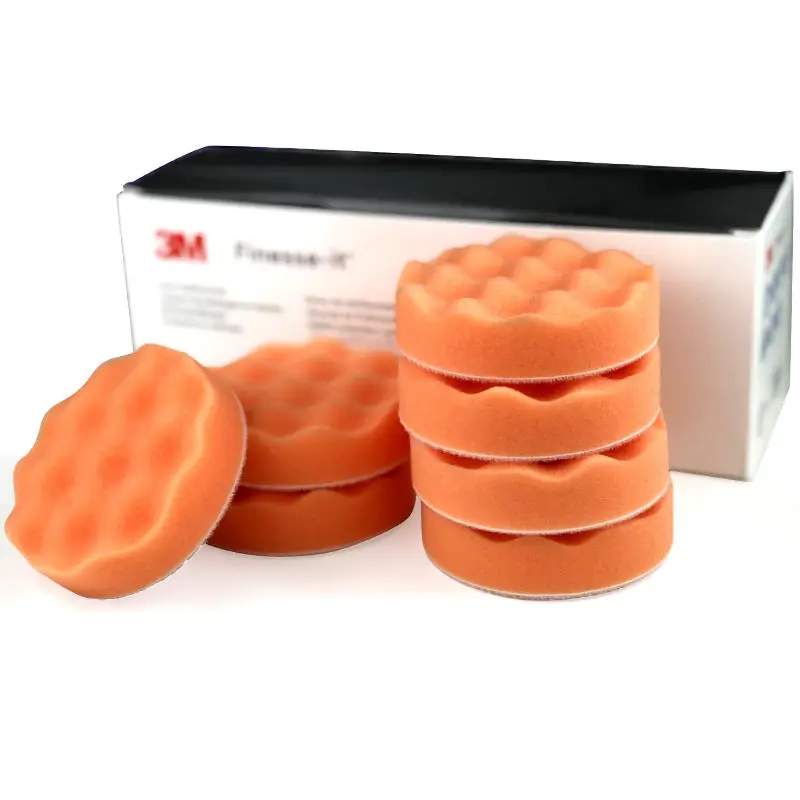3M Finesse-it  Foam Buffing Pad, 46631, Orange, 82 mm, Convolute