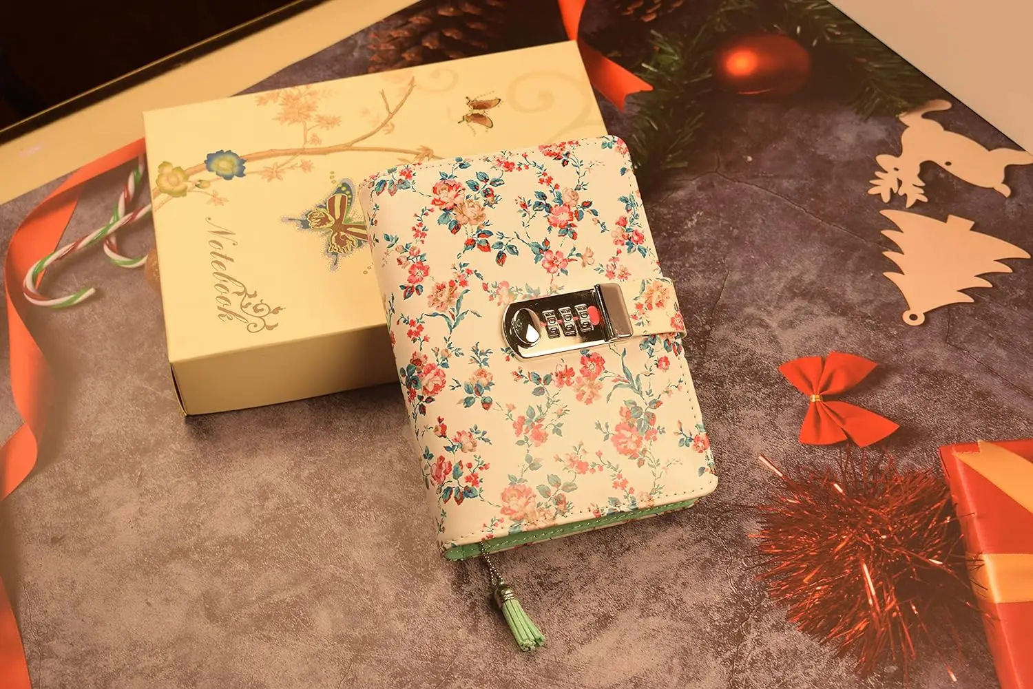 PU Leather Multi Color Combination Lock Journal Combination Lock Diary A6 Refillable Personal Locking Diary