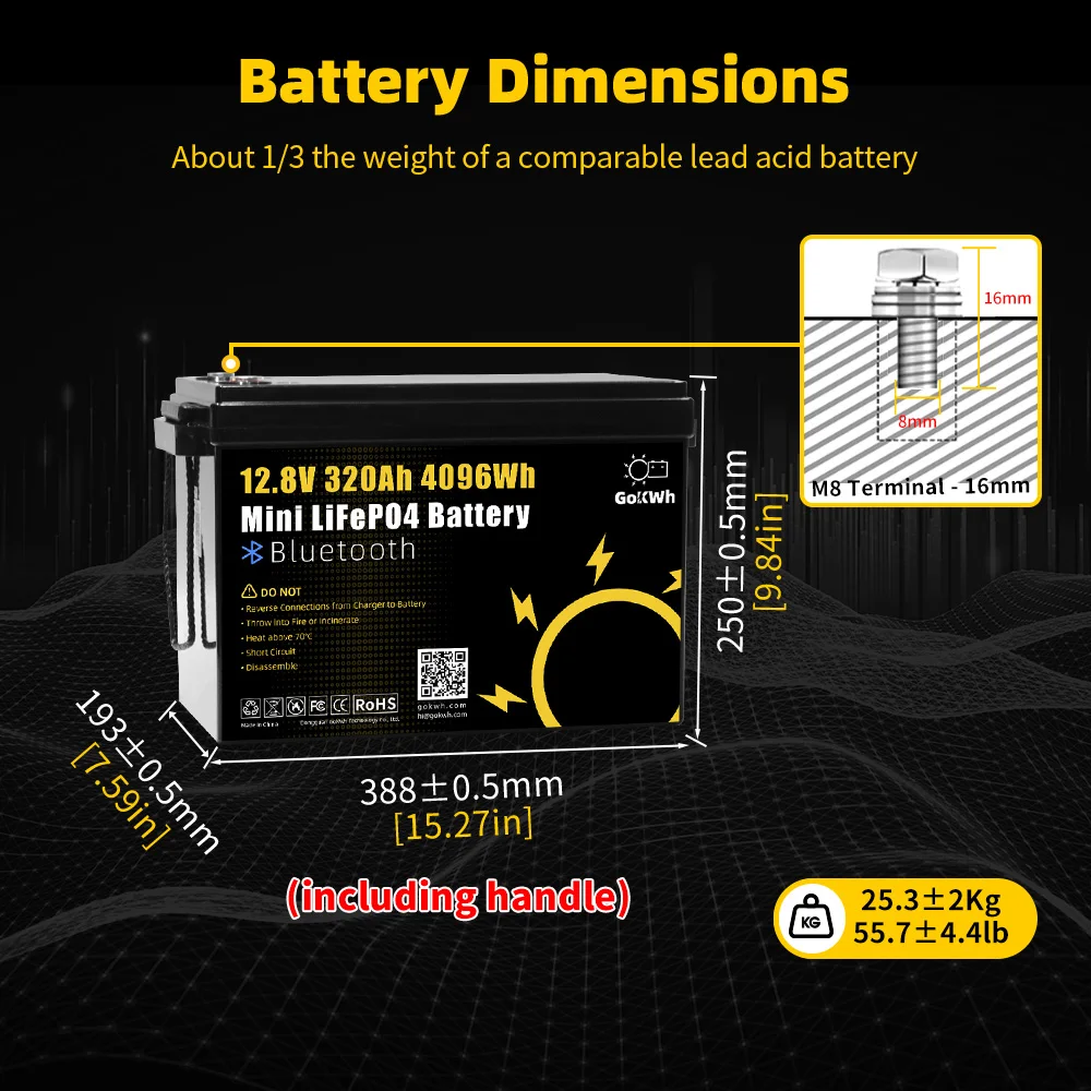 2024 Style 320Ah 280Ah 200Ah 100Ah 12V 24V OEM ODM Solar LiFePO4 Battery LFP For Farm Stores Factory Offices UPS Power Supply