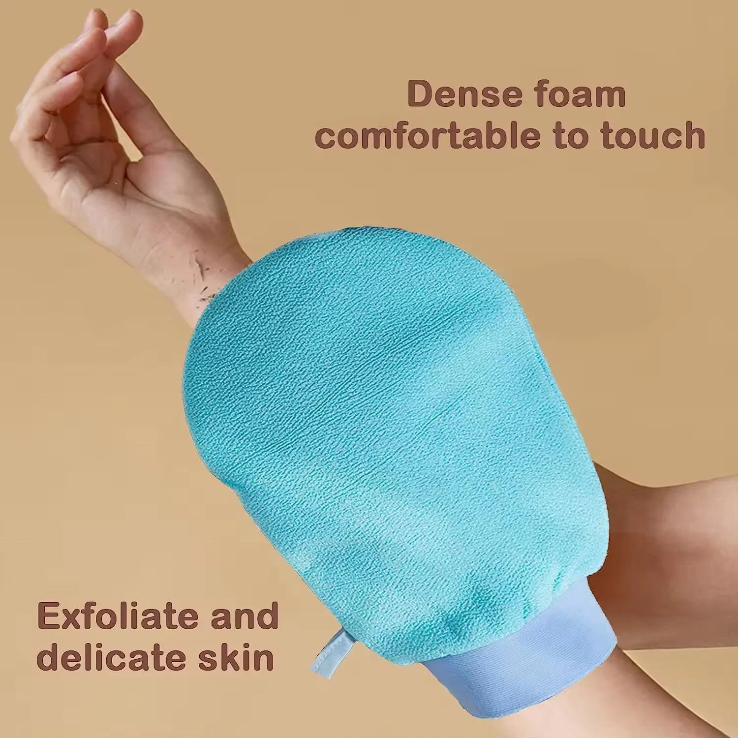 Hot Sale Popular Pure Color 100% Natural Viscose Exfoliating Glove Korean Scrub Glove Exfoliating Gloves