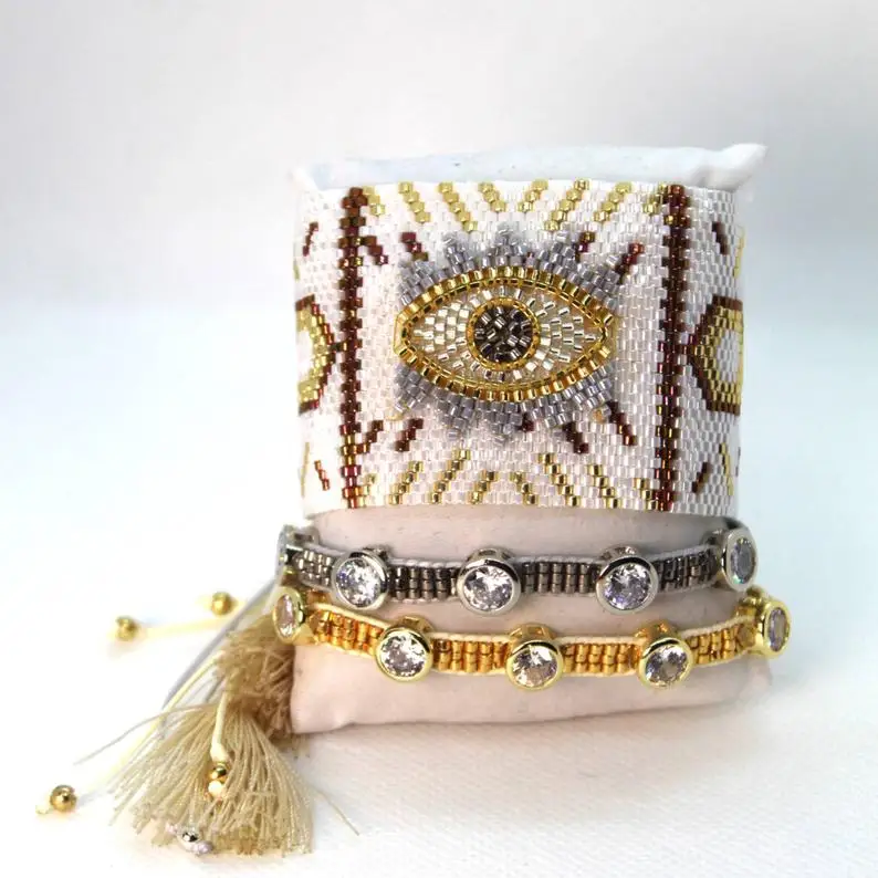 New Arrival, Miyuki Beaded Bracelet, Evil Eye Bracelet, Miyuki Tassel Braided Bracelet