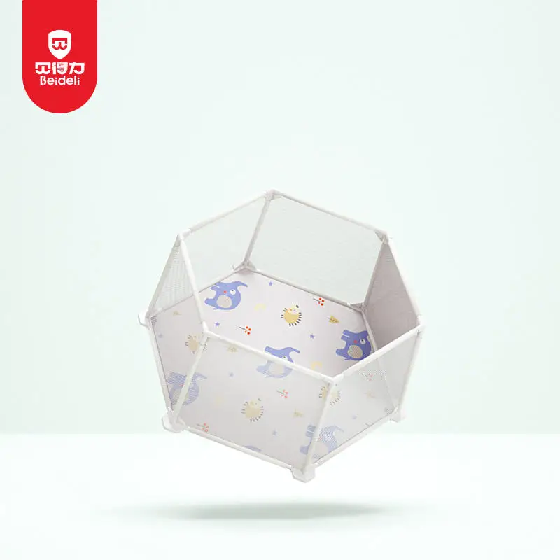 OEM New Design Durable Fordable Baby Safety Product Multi-use Foldable Hexagon Fence Protected Child Playpen