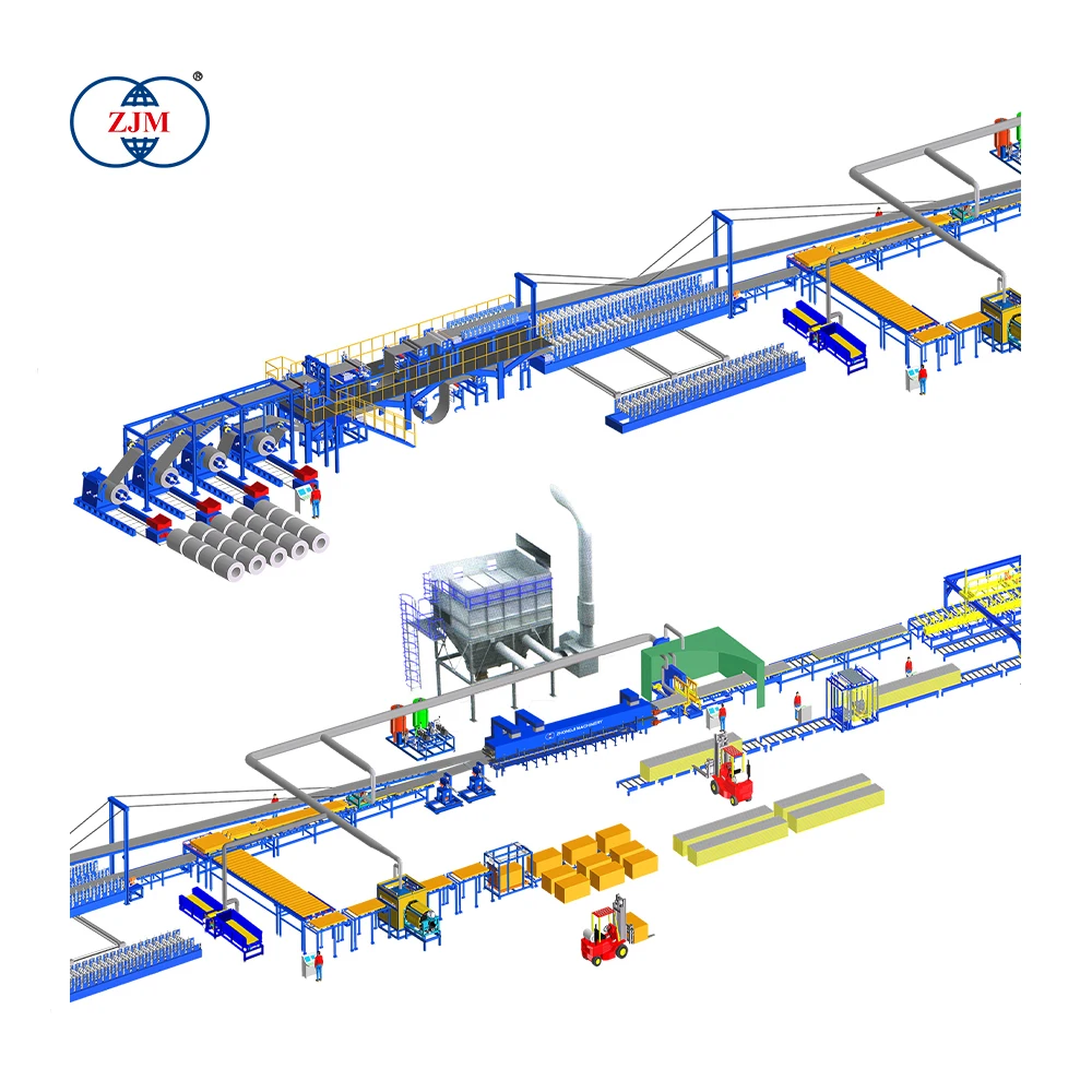 Building Insulation Board Mineral Wool Sandwich Panel Production Line