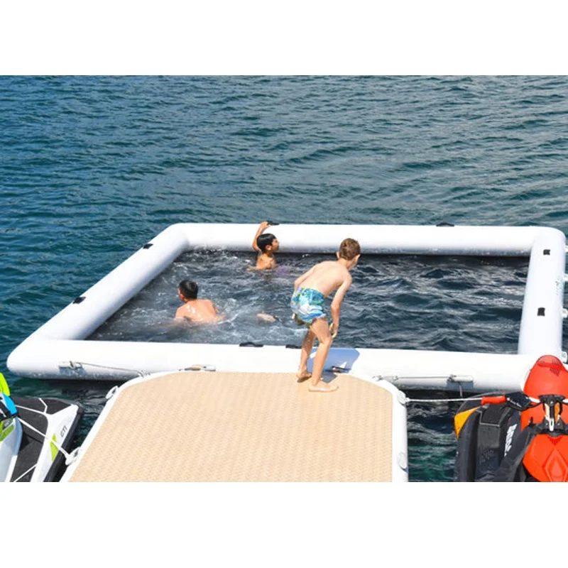 Надувная плавающая рыболовная док-платформа на заказ, коврик для водяного островка