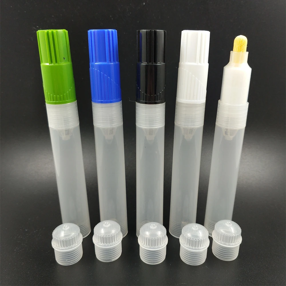 8mm Medium Tip Watercolor Oil Acrylic Paint Marker Pen Empty Blank Tube Ink Fountain Refill Pen for Artists Painting Drawing