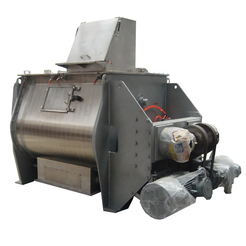 Высокоэффективный Горизонтальный двухвальный лопастной смеситель сухой порошковый