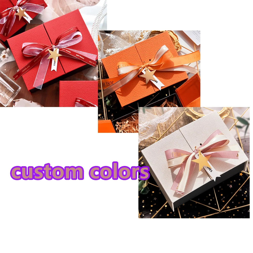 Cardboard Black Paper Packing Gift Weave Custom Logo Bundle Luxury Hair Extension Packaging Box