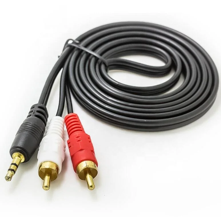 Custom 0.5-3M Audio RCA Cable 3.5MM to 2 RCA AV Cable Male to Male for High Quality HDTV RCA Audio Cable