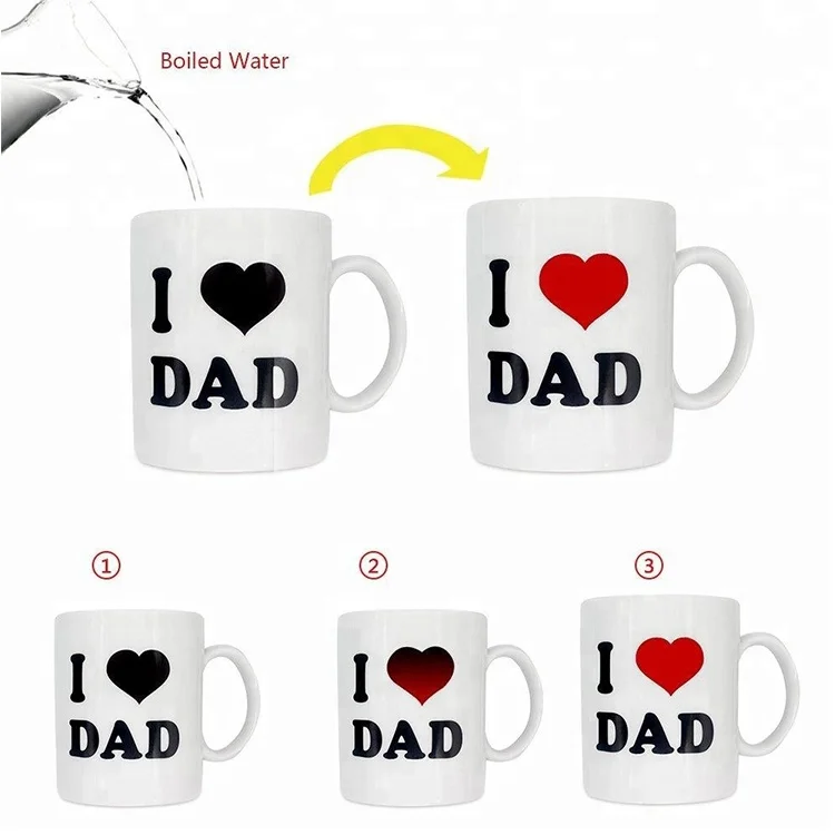 
Cheap color changing ceramic cup customized mothers day fathers day magic mug 