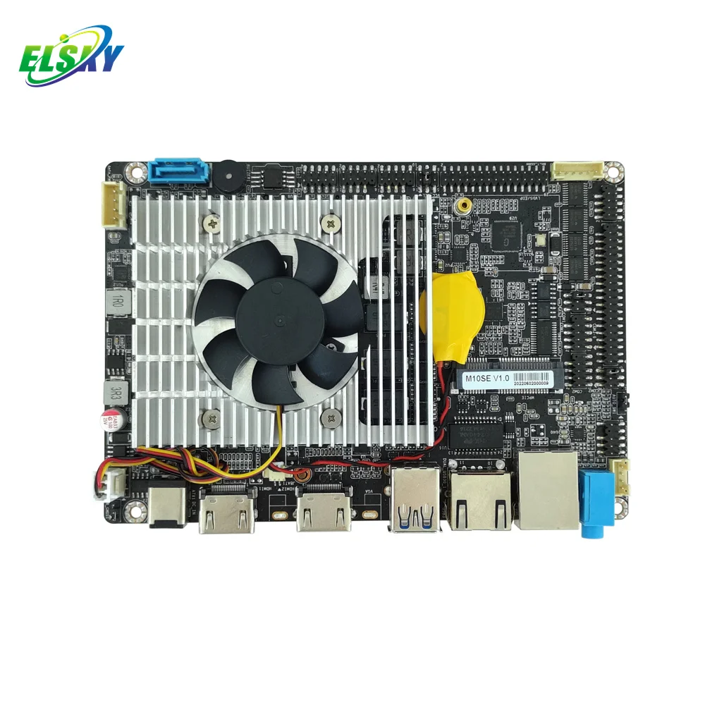 ELSKY pc motherboard ddr4 M108SE with CPU Comet Lake 10th gen core i7 10510U dual HD_MI/VGA LVDS/EDP 2*USB3.1 4/6*USB2.0
