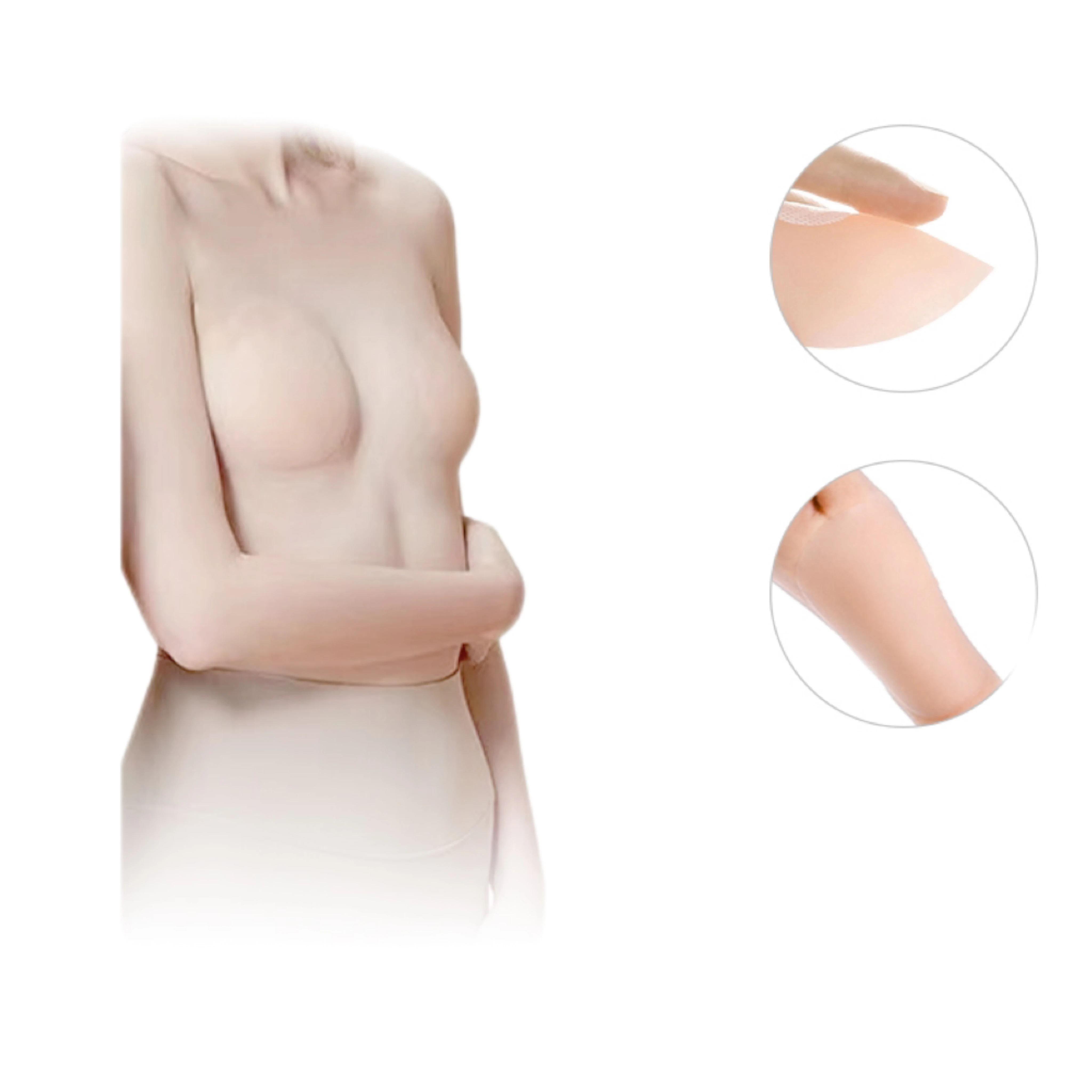 Wholesale waterproof silicone round Reusable seamless women Chest Stickers Anti Emptied Invisible Nipple Cover