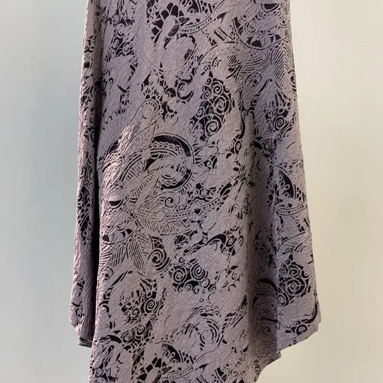 High Quality Purple Retro Ink Flower Pattern Fancy Fabric And Textiles For Clothing