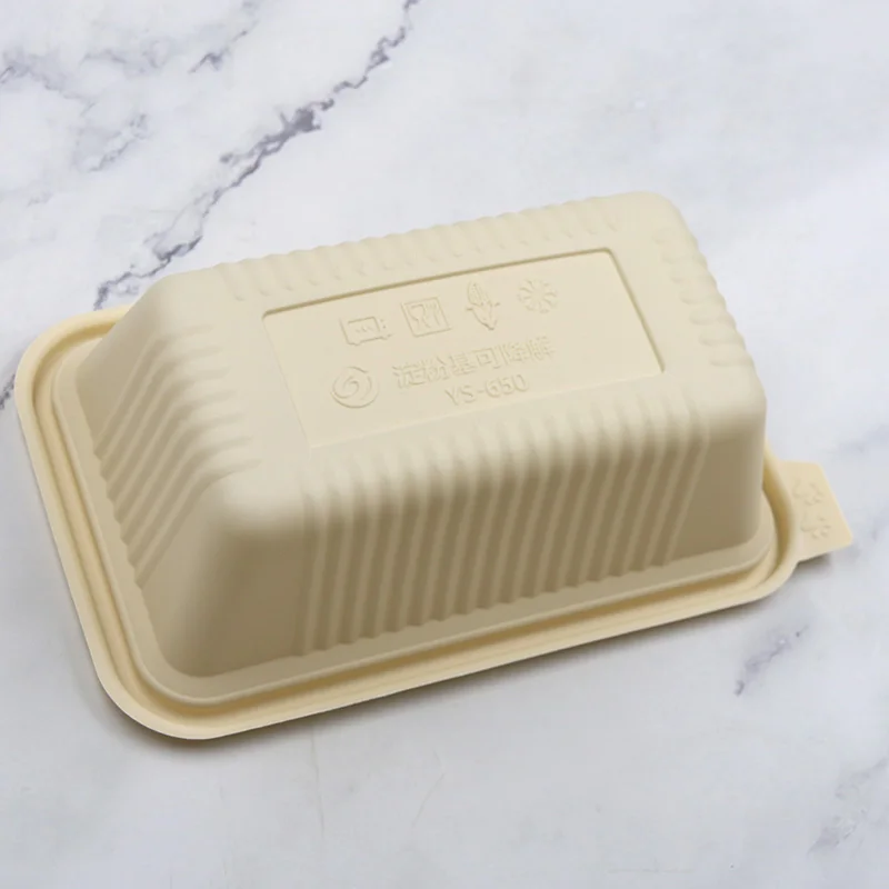 Corn Starch Biodegradable Bento Lunch Box Takeaway Disposable Compostable Food Packaging Container Snack Boxes With Lid