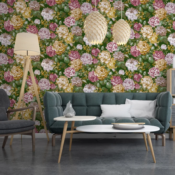 Classic Design European Style Hot Sale PVC Home Wallpaper, 3D royal texture wallpaper