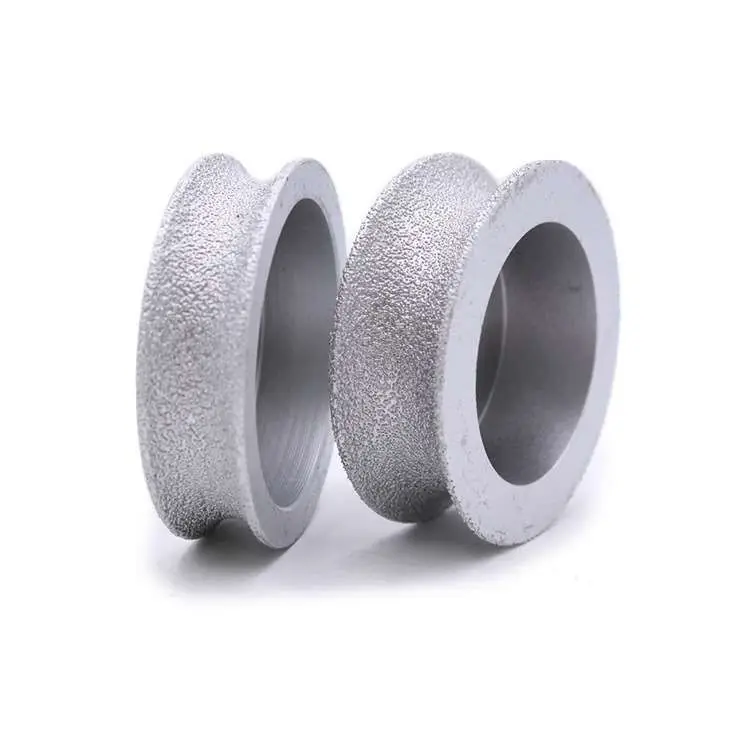 Brazed Diamond Hand Polishing Profile Wheel for Marble Corner Trimming Round Shape Polishing