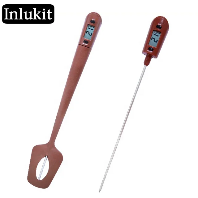 Kitchen Baking Cooking Tool Digital Silicone Spatula Cooking Thermometer