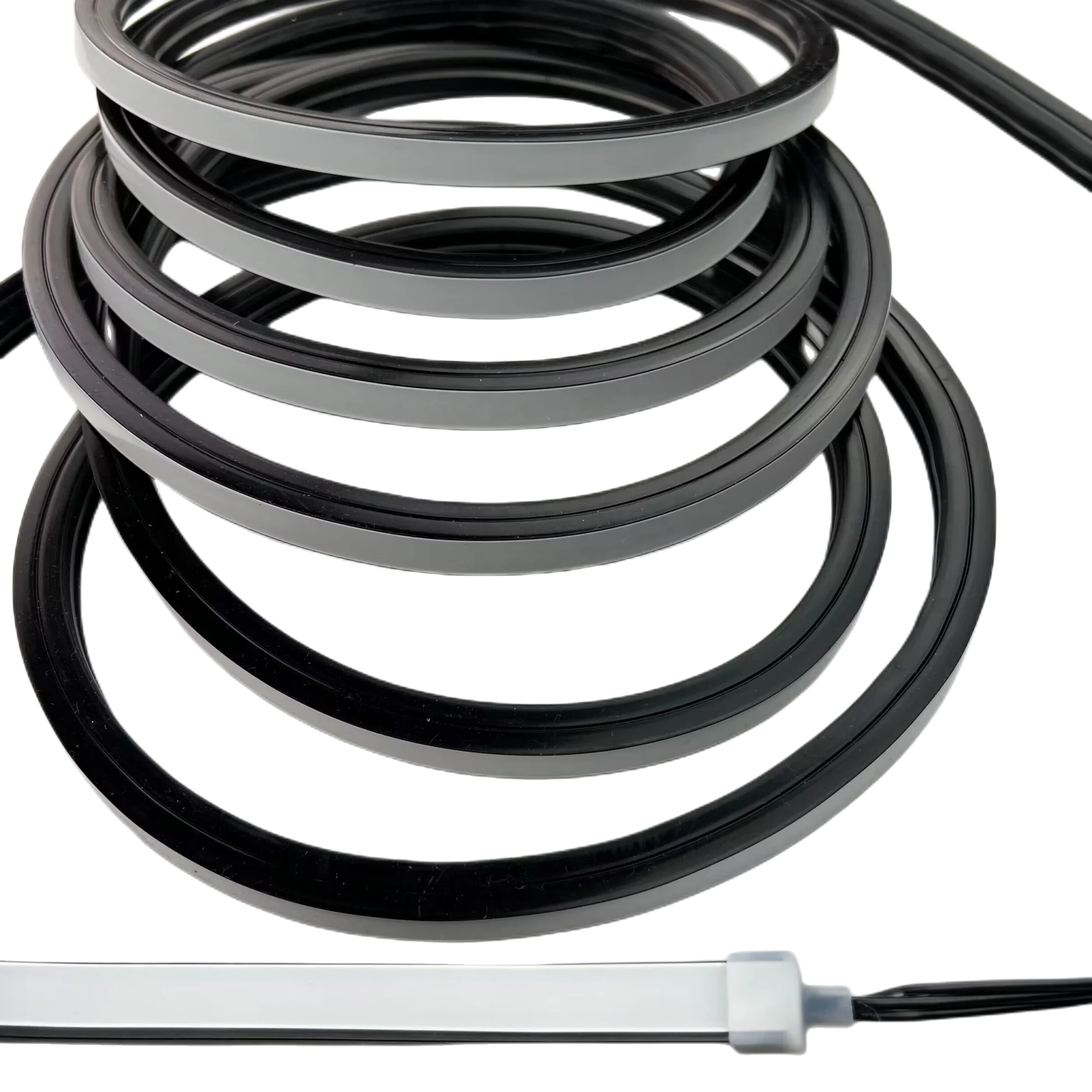 Size:12mm*12mm/5m/roll neon WS2811 12V/24Vled pixel strip,84/96LEDs/m,waterproof in black frosted silicon neon tube