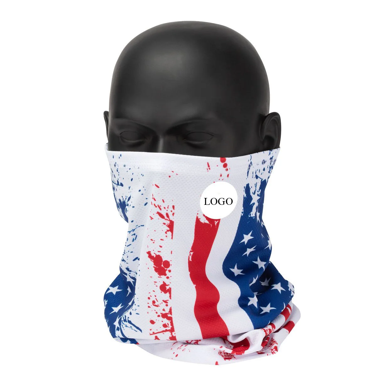Polyester Multi-Function USA Flag Tubular Face Neck Gaiter Wrap