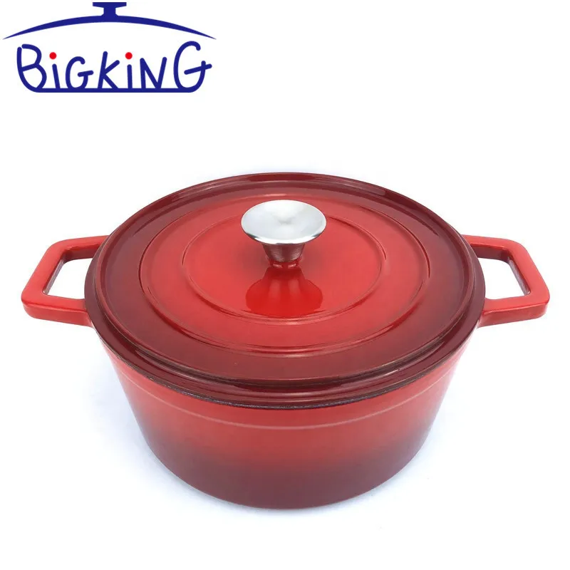 Антипригарная круглая или овальная чугунная французская духовка/кокотта/горшок/голландская печь