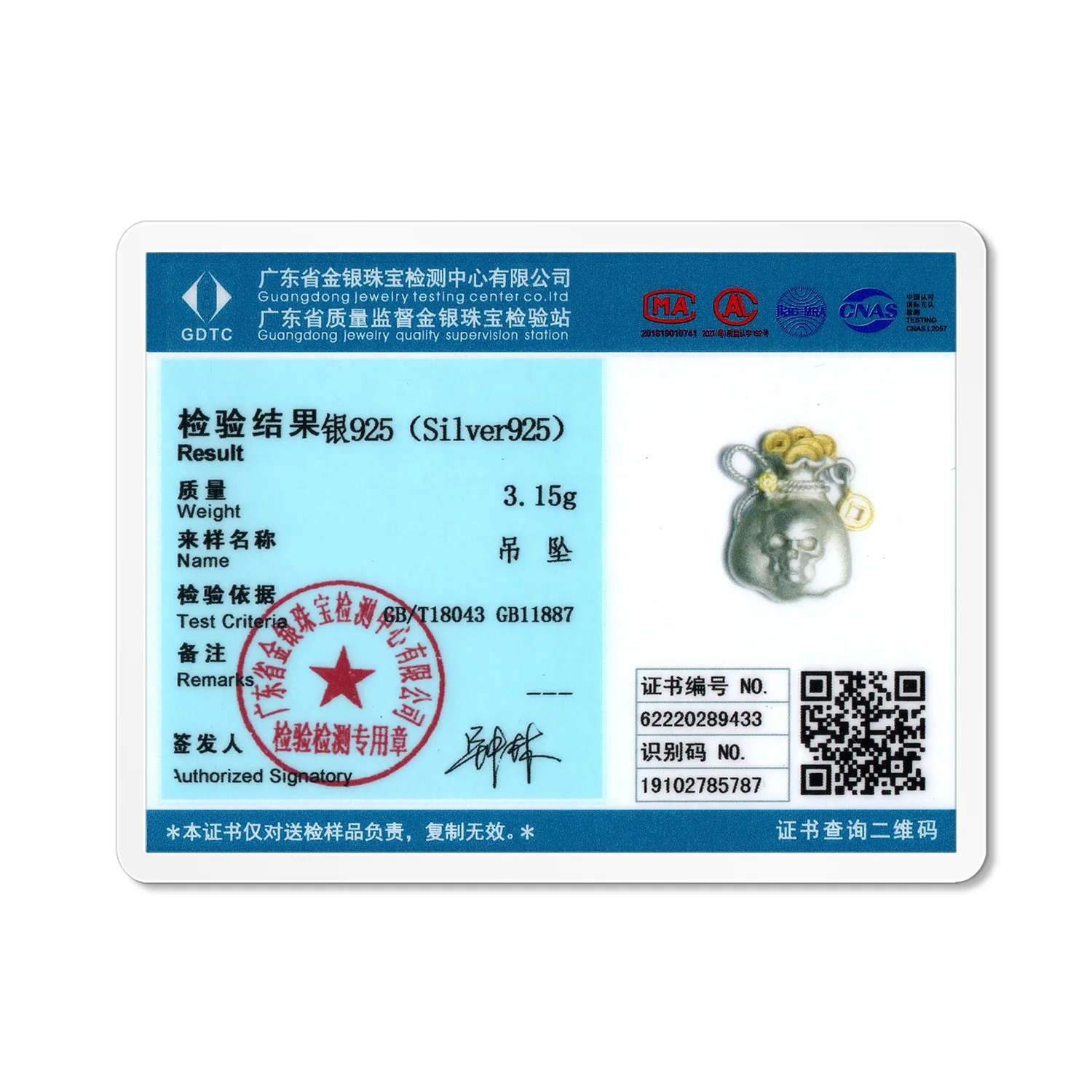 Money Bag Skull Pendant for Necklace Real 925 Sterling Silver Clown Skeleton for Necklace Jewelry Women Accessory Dropshipping