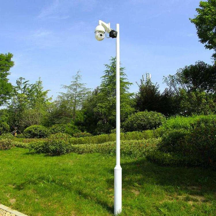 Huatai segmented hot-dip galvanized CCTV pole, 3m 4m 5m 6m steel pole for camera installation