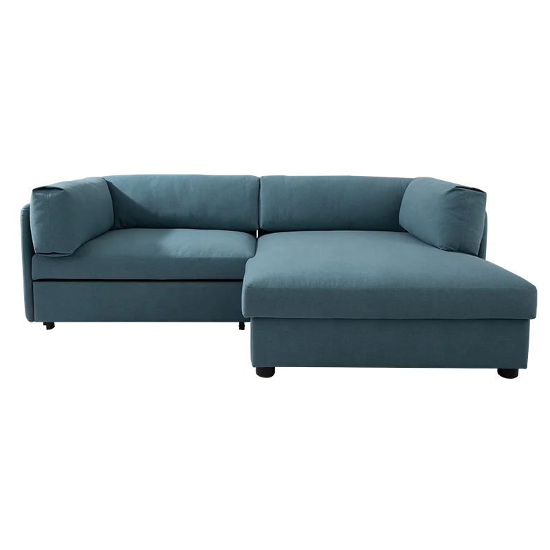 Living Room Pull Out Sleeper Bed Fabric Corner 3 seater Sectional Sofa