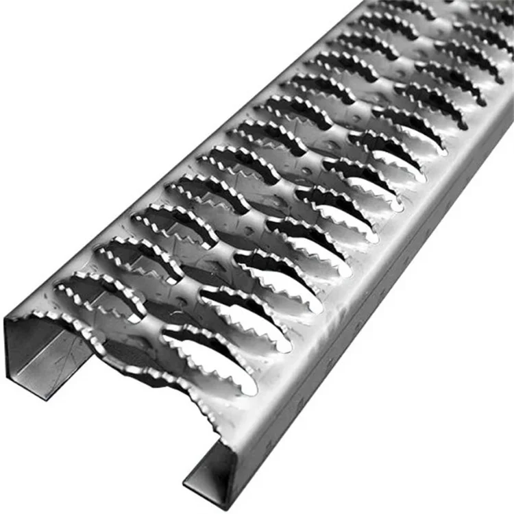 Outdoor steel metal stairs anti-slip perforated sheet aluminum strut grip safety grating