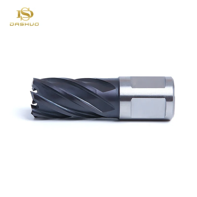 DASHUO ALTIN/TiAIN HSS Annular Cutter Titanium Coated Tungsten Carbide Tipped Diameter 22MM 24MMfor Magnetic Drilling tools