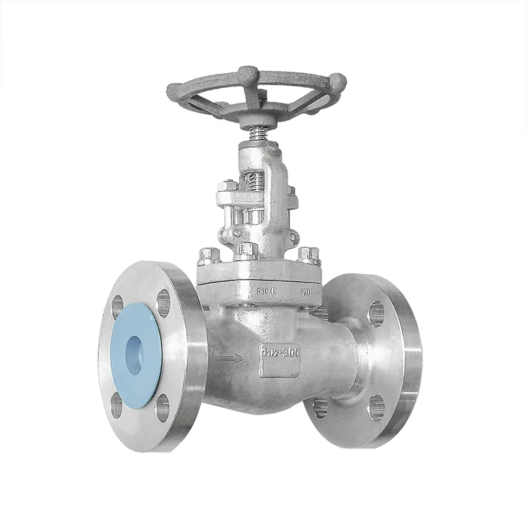 Monolithic forged stainless steel F304L integrated flange globe valve throttling  manual globe valve dn40